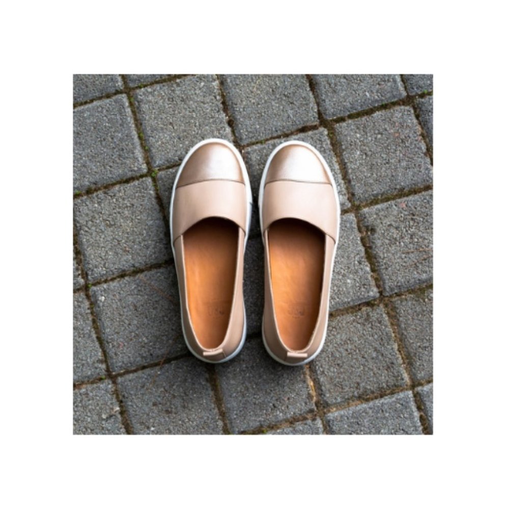 Women's Tan Slip-On Sneakers